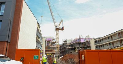 Townhouses and student flats under construction in Old Market