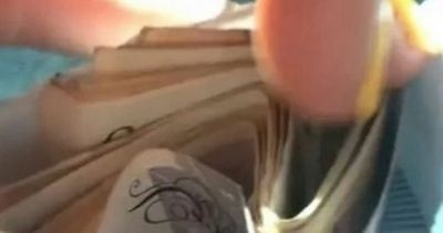 Woman finds 'drug money' hidden in second-hand shoes she bought online