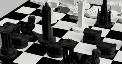 Iconic Glasgow landmarks wage war with Edinburgh in incredible new chess set