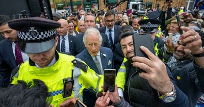 Prince Charles causes chaos at JD Sports as huge crowd of well-wishers surrounds him