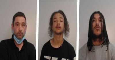 Violent thugs held gun to dad's head before taking dog's eye out in terrifying burglary... now they've been jailed