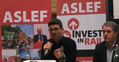 Andy Burnham calls for nationalisation of railways as he backs union campaign