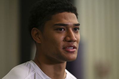 Ravens S Kyle Hamilton discusses having speaker in helmet at rookie minicamp