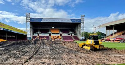 Motherwell's Fir Park pitch torn up after Europa Conference League qualification party