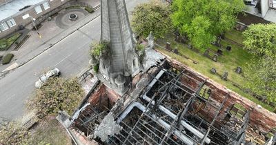 New aerial photos show extent of damage at Alexandria's St Andrew's Church