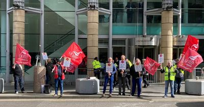 Lloyds bank workers protest outside AGM