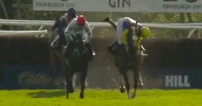 Jockey astounds Perth punters by clinging onto horse head first before unlikely win