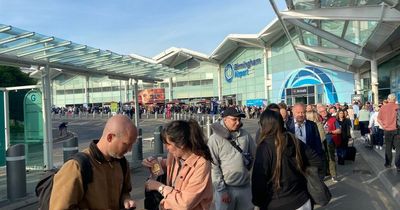 'Mile-long' queues return at Birmingham Airport as passengers dub it a disgrace