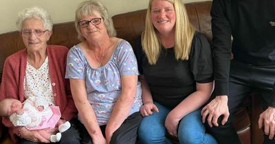 West Lothian family celebrate the birth of baby Grace marking five living generations