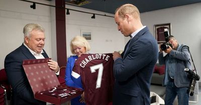 Prince William gifted Hearts jerseys for his children during visit to Tynecastle