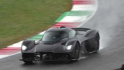 Aston Martin Valkyrie Caught Testing On A Rainy Day At Mugello