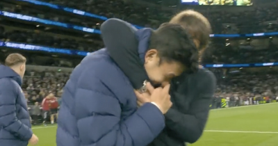 Antonio Conte cuddles Heung-min Son to apologise for subbing fuming Tottenham star off