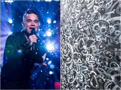 Robbie Williams says he is ‘not looking forward to being kicked in the head’ over his art