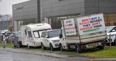 Range Rover owner leaves vehicle covered in angry signs outside dealership