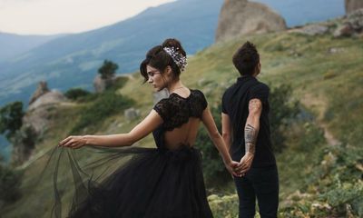 Nice day for a black wedding: brides ditch white for dramatic gowns