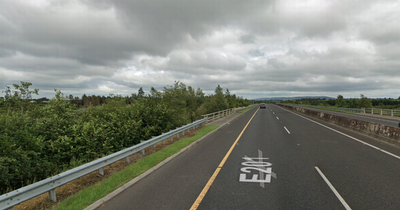Man rushed to hospital after truck overturns on busy Irish motorway as gardai close road