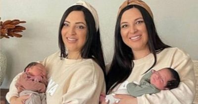 Identical twins give birth to sons on same day - and they weigh exactly the same