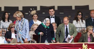 Queen gets huge cheer as she walks into arena at Royal Windsor Horse Show with stick