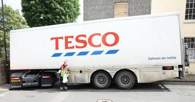 New footage emerges of Tesco lorry that was stuck for 15 hours being rescued