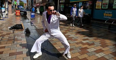 From X Factor to Elvis: Strabane man 'Jelvis' busking in Belfast every day