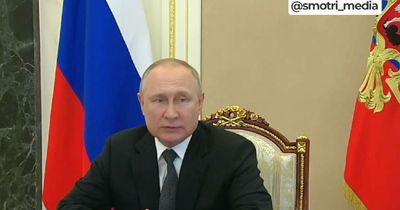 Vladimir Putin's bloated look with 'head too big for body' in virtual meeting