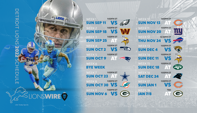 Here is the Detroit Lions 2022 regular season schedule