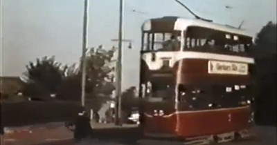 Striking colour footage shows Edinburgh's last trams on the move in the 1950s