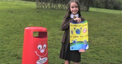 Lanarkshire pupil with designs on spreading anti-litter message wins council competition