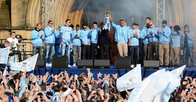 Former Man City heroes reunite to celebrate the greatest day in Premier League history