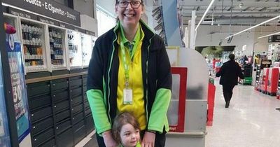 Youngest Asda 'recruit' just wanted to help shoppers on her birthday