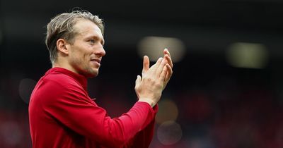 Lucas Leiva sends message to Kostas Tsimikas after winning Liverpool penalty in FA Cup final against Chelsea