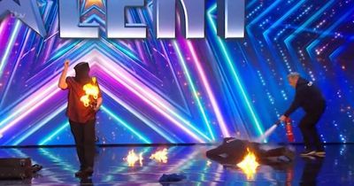 ITV Britain's Got Talent viewers horrified as member of 'crew' gets set on fire