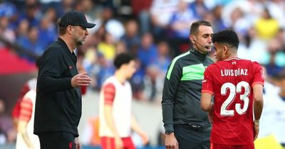 Jurgen Klopp shouted one Spanish word at Luis Diaz after Liverpool won FA Cup