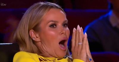 BGT's Amanda Holden horrified as ITV crew member catches fire after act goes wrong