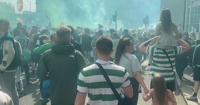 Six Celtic fans arrested after thousands descended on Glasgow to celebrate premiership title