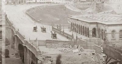 Fascinating Edinburgh image shows 19th century work on the Waverley Bridge
