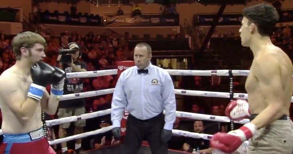YouTube boxer pleads with ref to stop fight after…