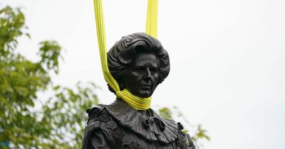 Margaret Thatcher statue lowered in her home town - despite 'egg throwing' threats