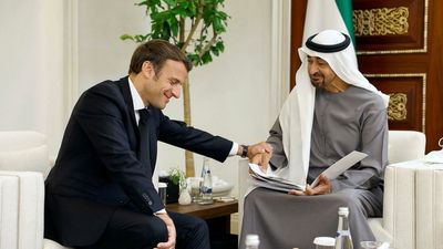 Macron pays tribute to former UAE ruler during visit to congratulate successor