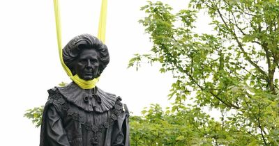 New Margaret Thatcher status egged and 'loudly booed' just hours after being erected