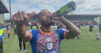 Jai Quitongo drinks Airdrie 'tears' as he slams Diamonds for 'racist and sectarian abuse' during playoff triumph