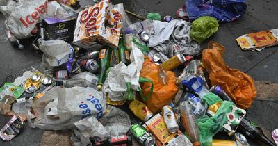 Glasgow cleansing workers praised for tackling litter left behind after Celtic celebrations