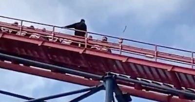 Scary clip shows Blackpool Pleasure Beach visitors stuck at 235ft after ride malfunction