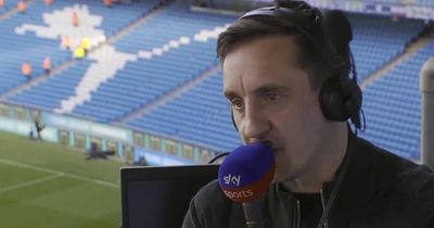 Gary Neville's immediate reaction to Riyad Mahrez's Man City penalty miss speaks volumes