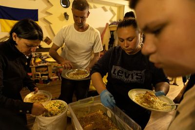 Food charity production line caters for displaced in Ukraine's Dnipro