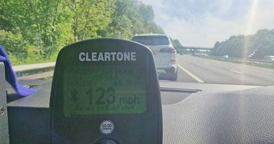 Driver 'hits 123mph' on motorway with wife and two children in car