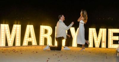 Wales football star's beautiful proposal to 'incredible woman' on Dubai beach