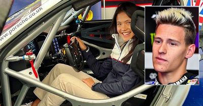 Emma Raducanu takes Porsche for a spin at Brands Hatch amid 'romantic link' to MotoGP star