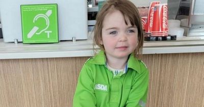 Girl, 3, becomes Asda's 'youngest recruit' after having her birthday wish come true