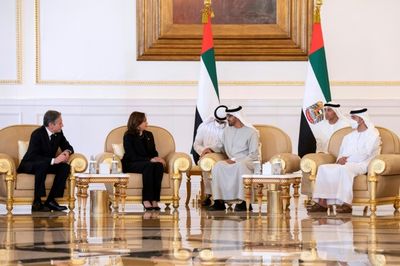 Kamala Harris leads high-level US team to meet new UAE leader